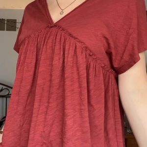 altar’d state rust orange babydoll top